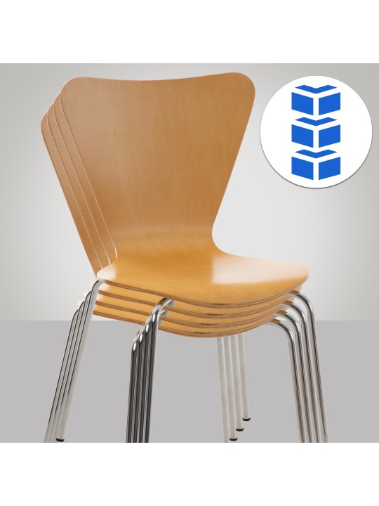 Juego de 2 sillas de visita Calisto, natural