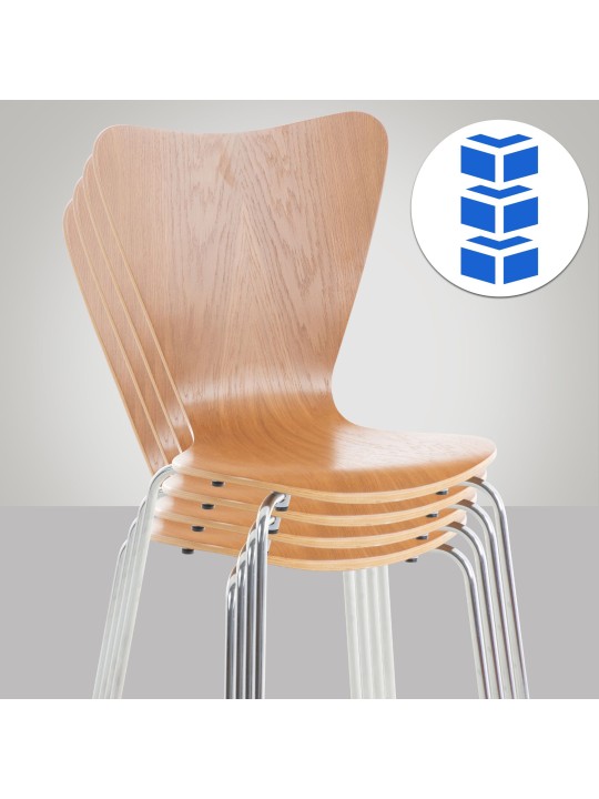Juego de 2 sillas de visita Calisto, roble