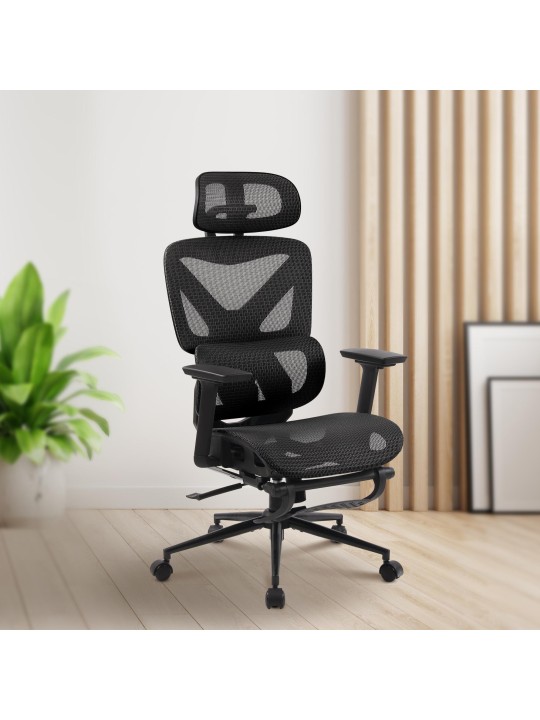 Silla de oficina Reston, negro/negro