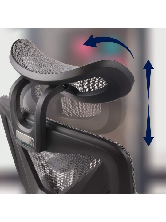 Silla de oficina Reston, negro/gris