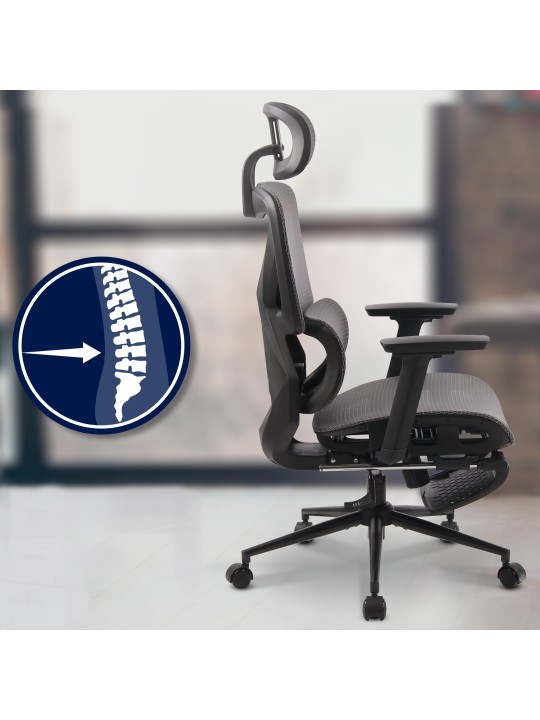 Silla de oficina Reston, negro/gris