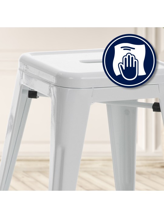 Taburete Armin, blanco