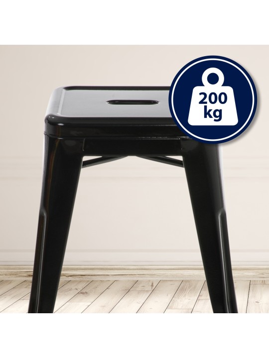 Taburete Armin, negro