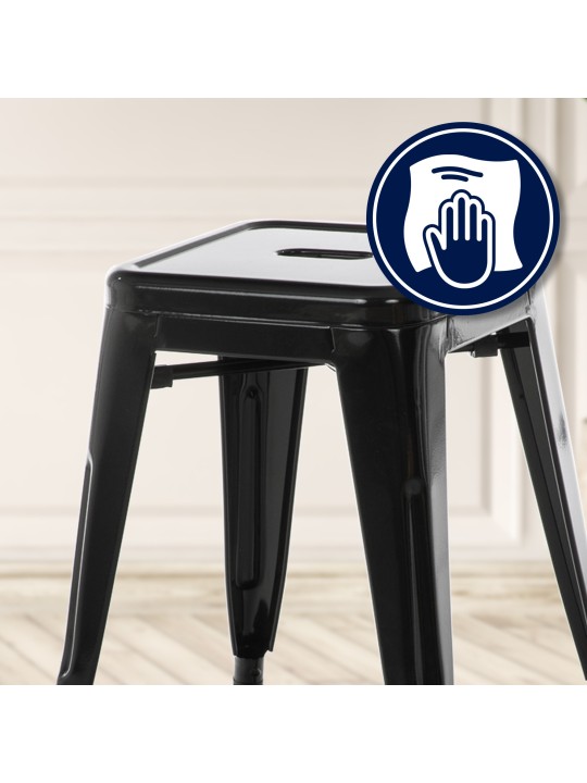 Taburete Armin, negro