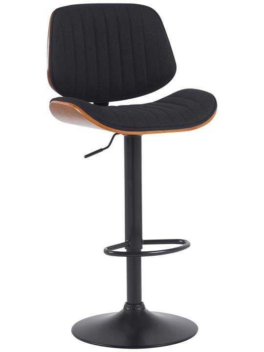 Taburete de bar Clawson tela, nogal/negro