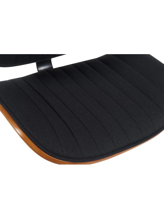 Taburete de bar Clawson tela, nogal/negro