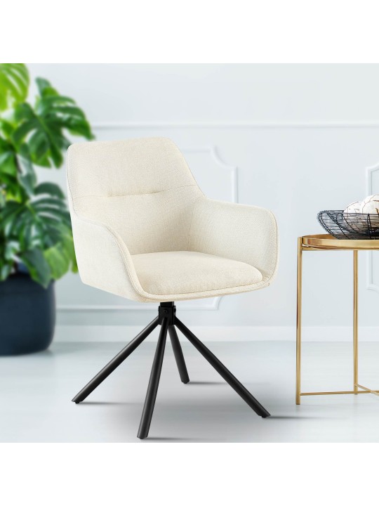 Silla Tipton tela, crema Silla Tipton tela, crema