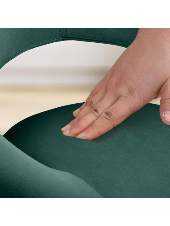 Taburete de bar Olinda terciopelo, verde