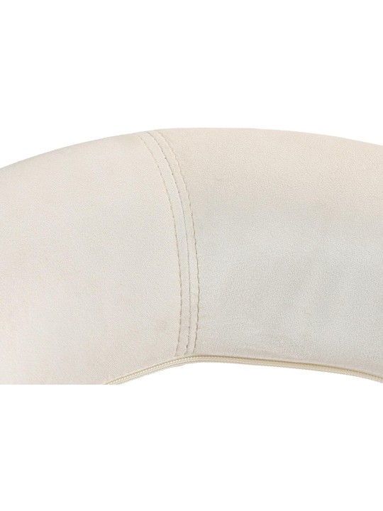 Taburete de bar Olinda terciopelo, crema