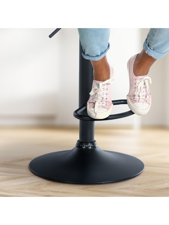 Taburete de bar Olinda terciopelo, azul