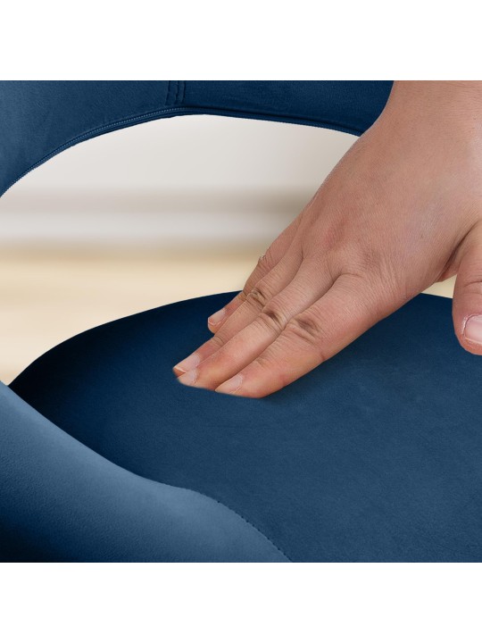 Taburete de bar Olinda terciopelo, azul