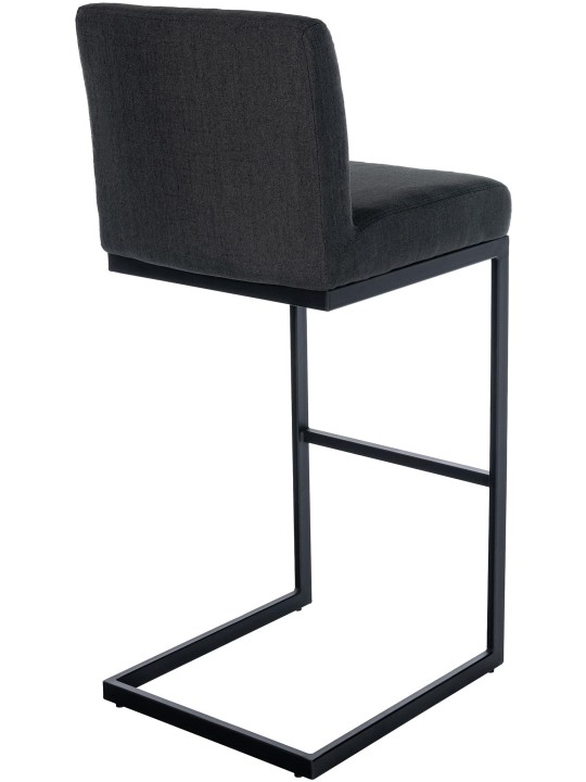 Taburete de bar Hopewell tela B, gris oscuro