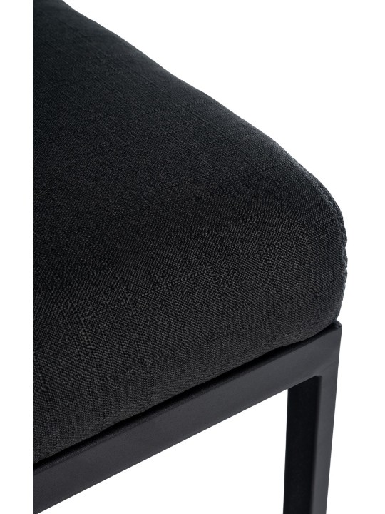 Taburete de bar Hopewell tela B, gris oscuro