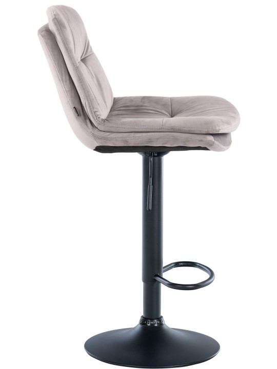 Taburete de bar Laurel terciopelo, gris