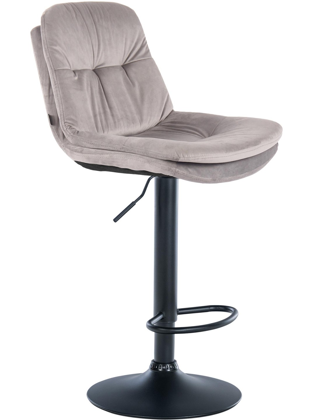 Taburete de bar Laurel terciopelo, gris