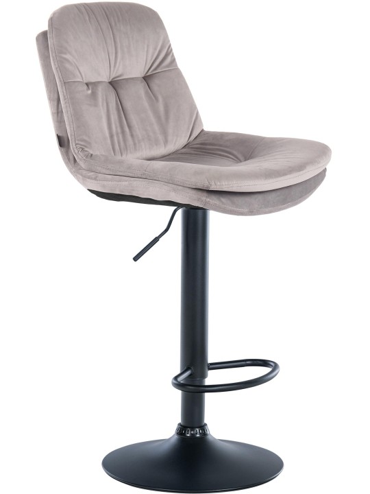 Taburete de bar Laurel terciopelo, gris
