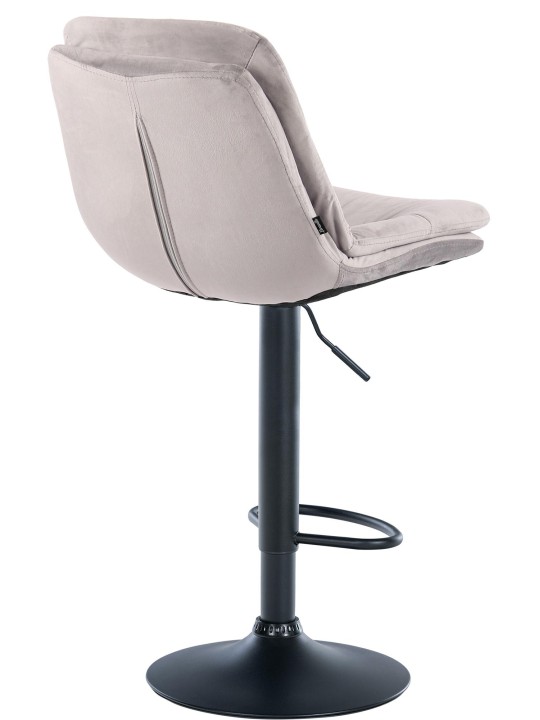 Taburete de bar Laurel terciopelo, gris