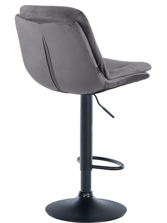 Taburete de bar Laurel terciopelo, gris oscuro