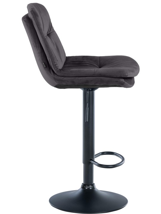 Taburete de bar Laurel terciopelo, negro