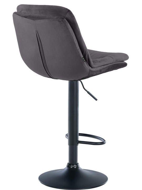 Taburete de bar Laurel terciopelo, negro