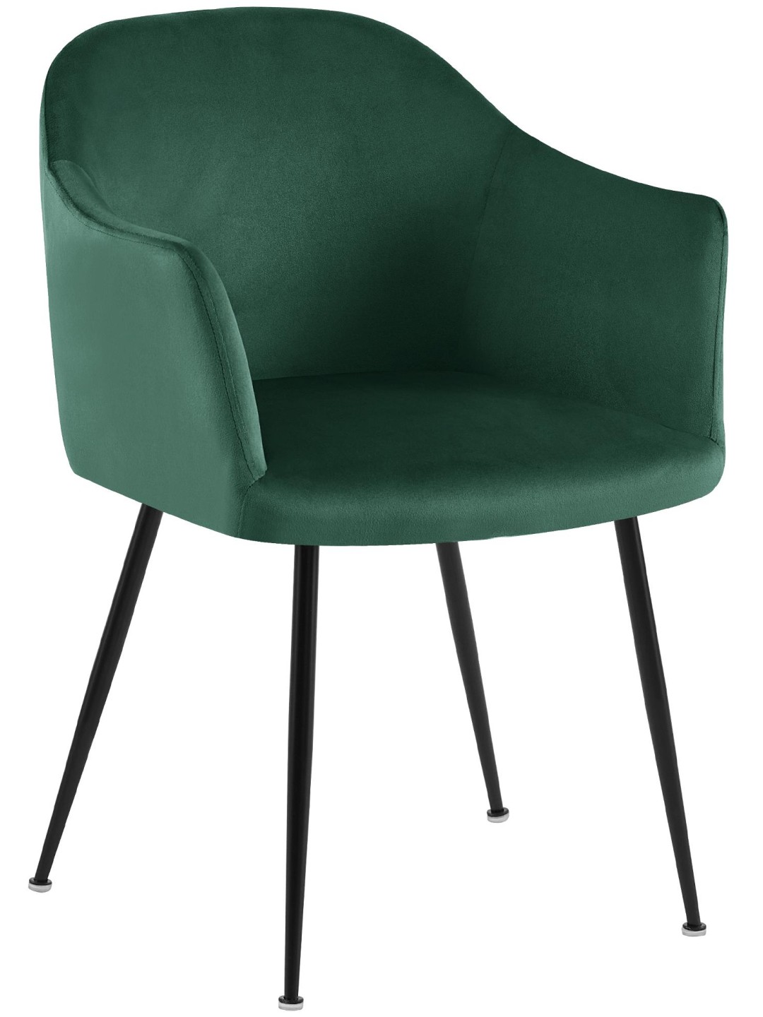 Silla de comedor de terciopelo Jaysie, verde oscuro