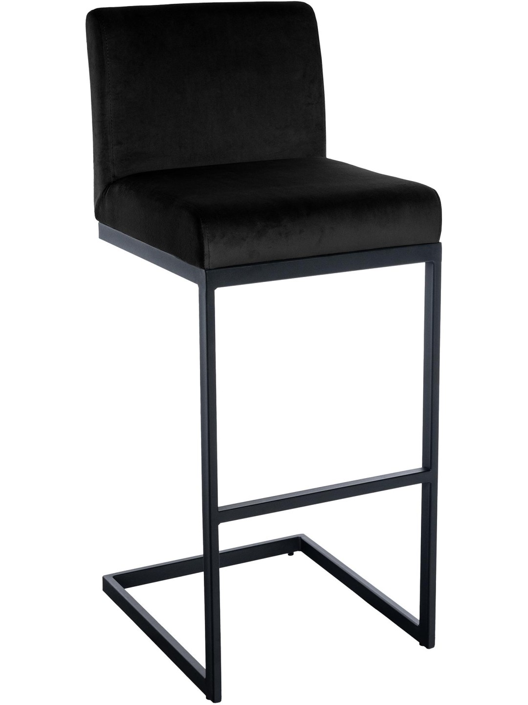 Taburete de bar Hopewell terciopelo B, negro