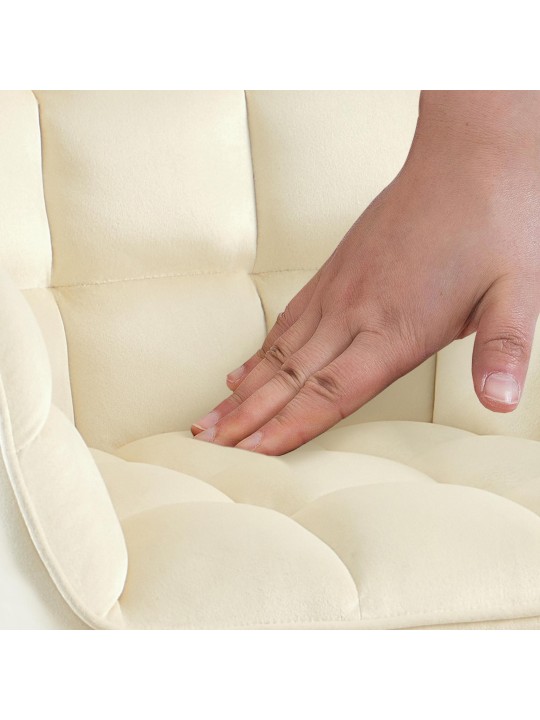 Silla Tirana terciopelo, crema Silla Tirana terciopelo, crema