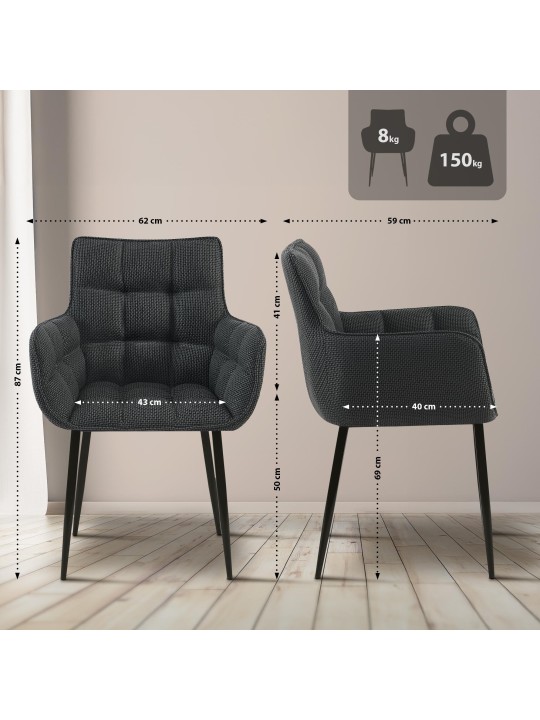 Silla Tirana tela, gris titanio Silla Tirana tela, gris titanio