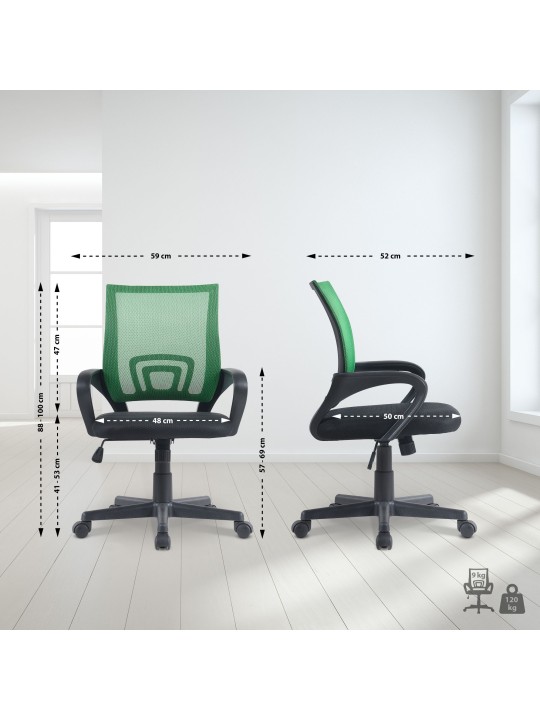 Silla de oficina Genius, verde