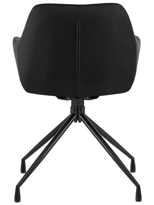 Silla de comedor Welby de terciopelo, negro Silla de comedor Welby de terciopelo, negro