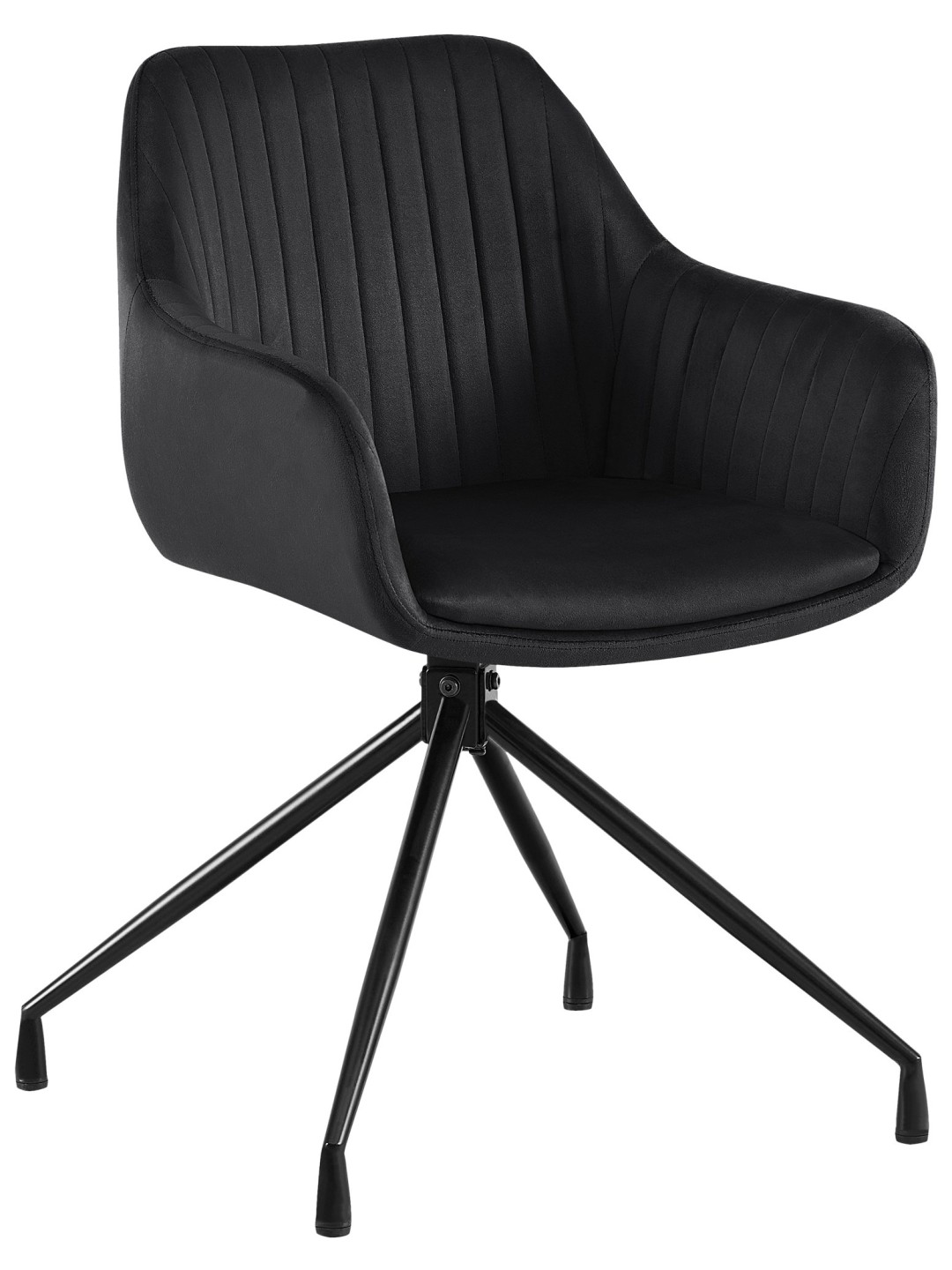 Silla de comedor Welby de terciopelo, negro