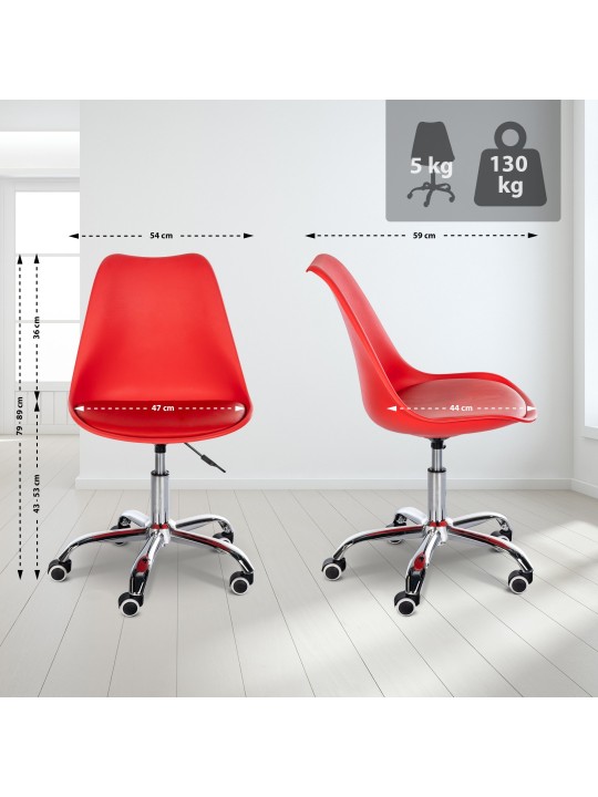 Taburete de trabajo Laflin, rojo Taburete de trabajo Laflin, rojo