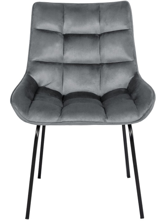 Silla Saranda terciopelo, gris oscuro Silla Saranda terciopelo, gris oscuro