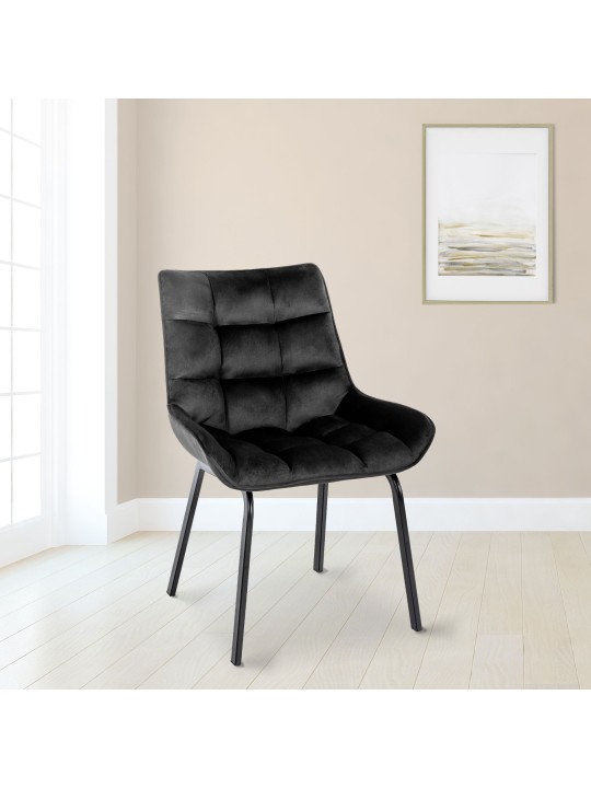 Silla Saranda terciopelo, negro Silla Saranda terciopelo, negro