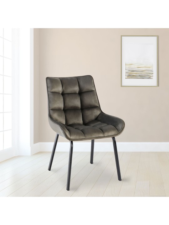 Silla Saranda terciopelo, antracita Silla Saranda terciopelo, antracita