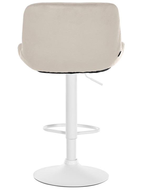Taburete de bar Solon terciopelo, crema
