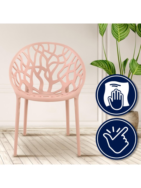 Conjunto de 4 sillas Esperanza, rosa