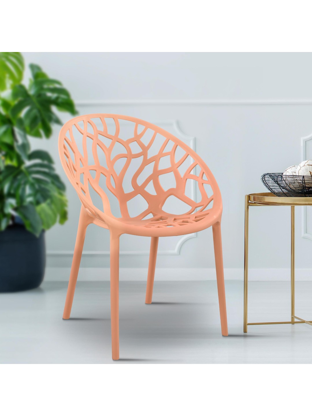 Conjunto de 4 sillas Esperanza, melocotón