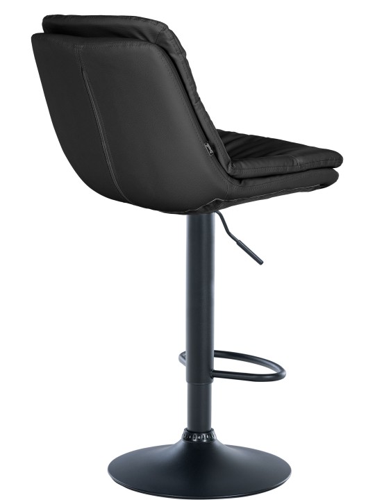 Taburete de bar Laurel piel sintética, negro