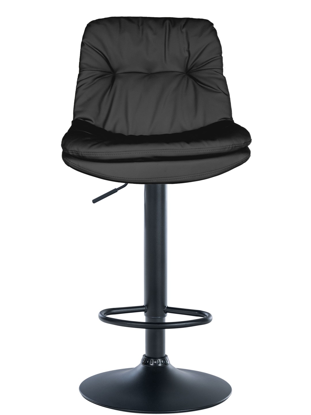 Taburete de bar Laurel piel sintética, negro