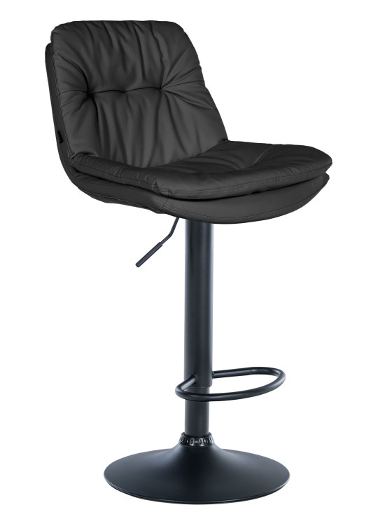Taburete de bar Laurel piel sintética, negro