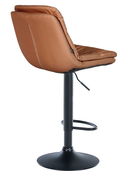 Taburete de bar Laurel piel sintética, marrón claro