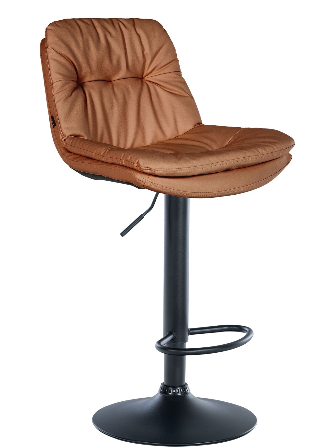 Taburete de bar Laurel piel sintética, marrón claro