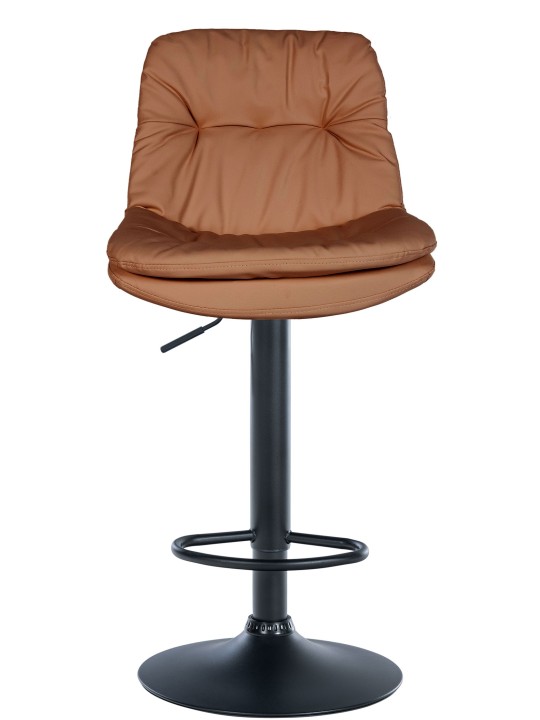Taburete de bar Laurel piel sintética, marrón claro