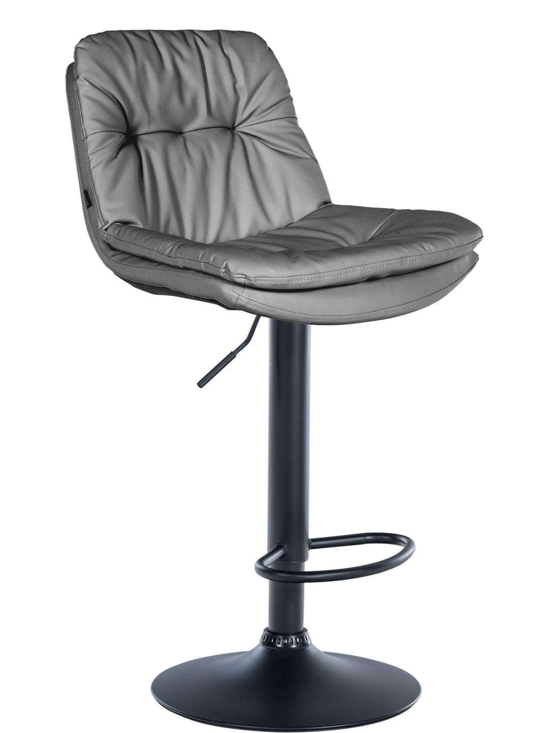 Taburete de bar Laurel piel sintética, gris