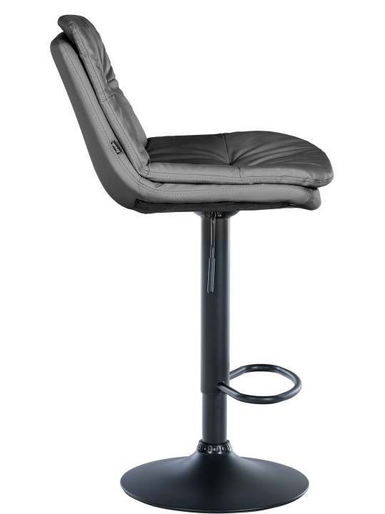 Taburete de bar Laurel piel sintética, gris