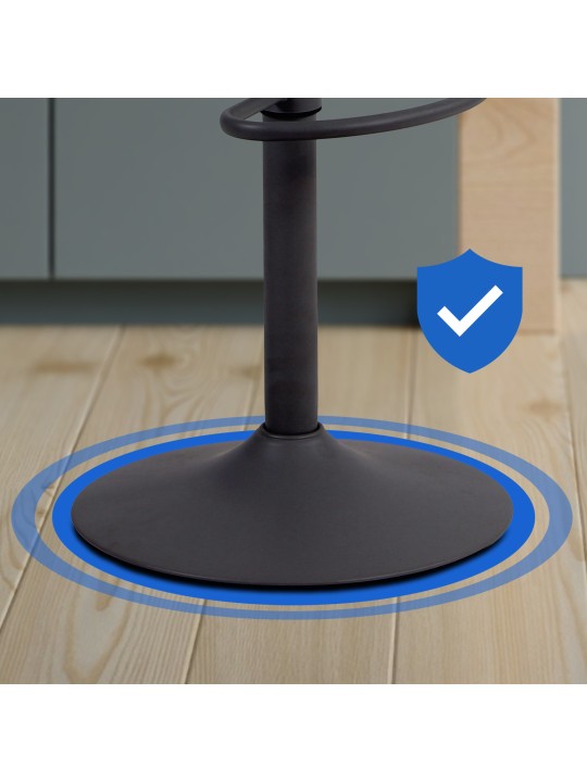 Juego de 4 taburetes de bar Aveiro piel sintética, negro