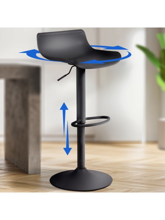 Juego de 2 taburetes de bar Aveiro, negro Juego de 2 taburetes de bar Aveiro, negro