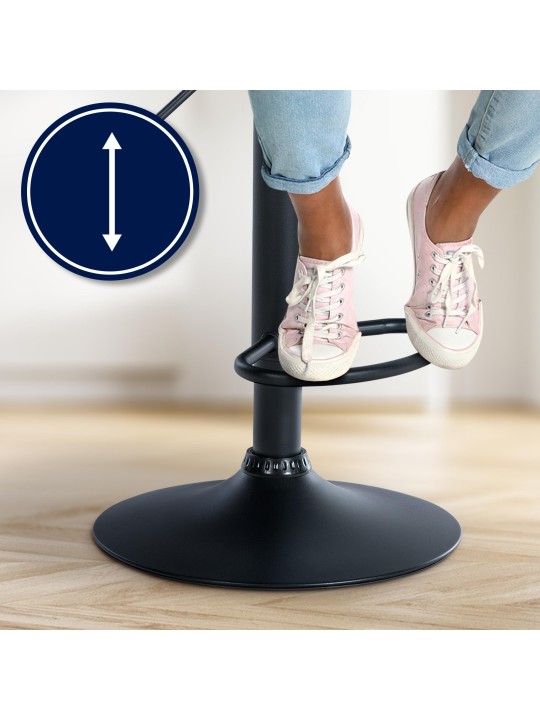 Taburete de bar Tela Laurel, negro Taburete de bar Tela Laurel, negro