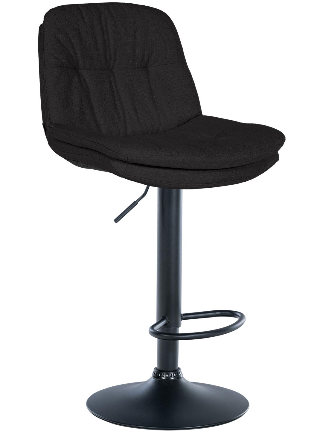 Taburete de bar Tela Laurel, negro